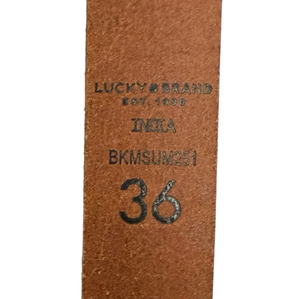 Lucky Brand Men's Size‎ 36 Dark Brown Genuine Leather Belt NWT